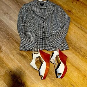 Sweet suit Jacket checkered black and white